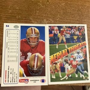 Joe montana 1991 upper deck football card like brand new